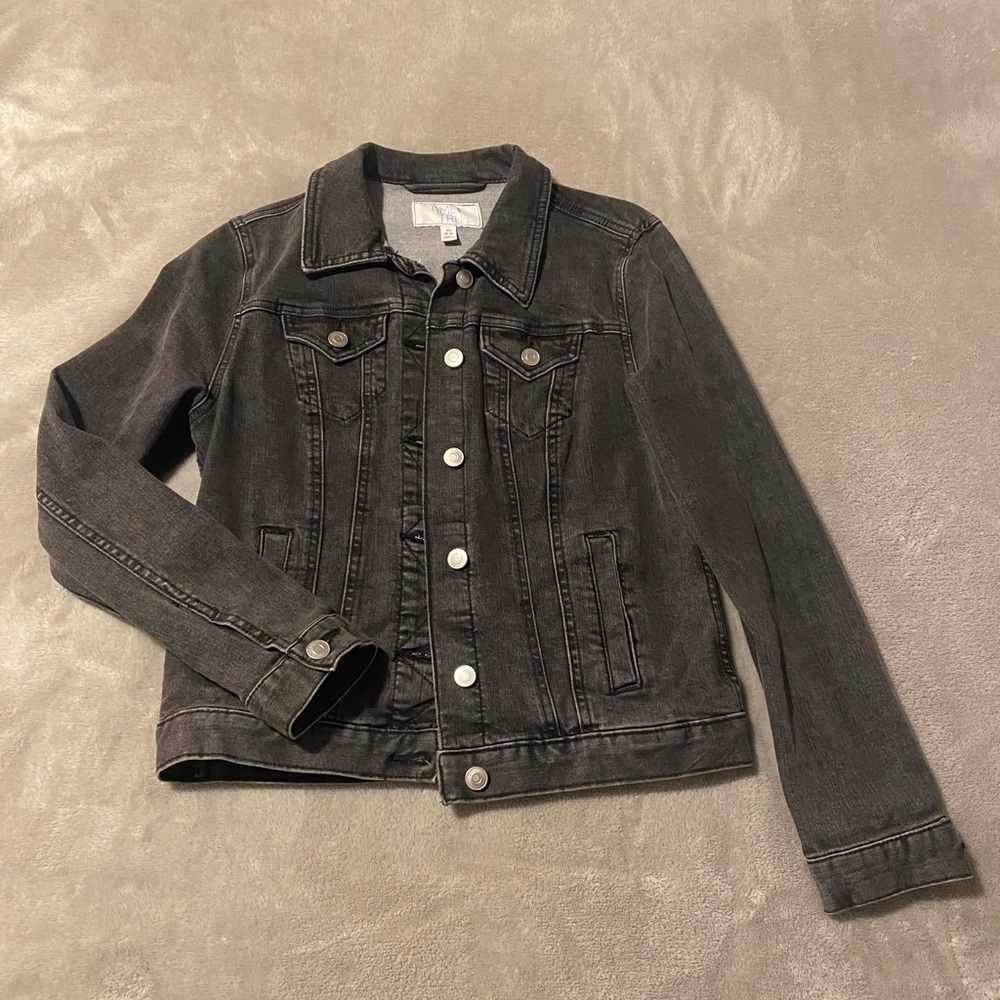 Time and Tru black denim jacket